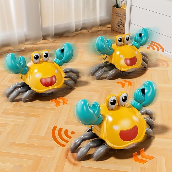 Beby Buty Crawling Crab Baby Toy, Infant Tummy Time Walking Dancing Moving Crab Toys for Babies Girl Boys, Crawling Crab Baby Toy Toddler Birthday Gifts