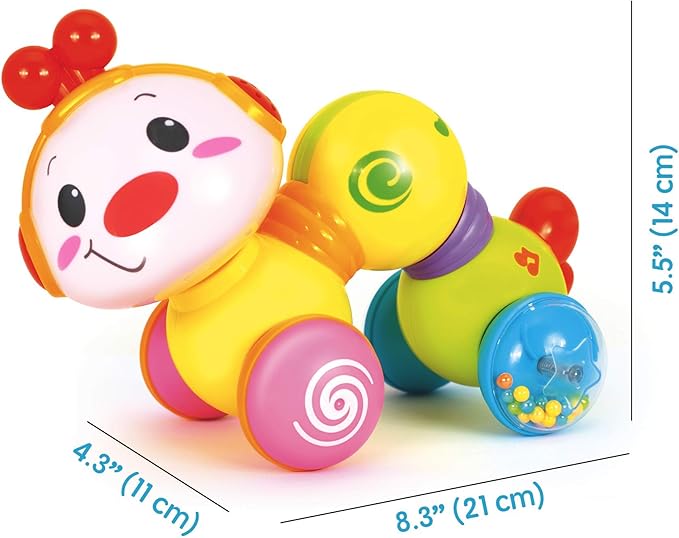 Stone and Clark My First Smartphone & Musical Press & Go Caterpillar Toy Bundle - Interactive Learning Toys for Toddlers