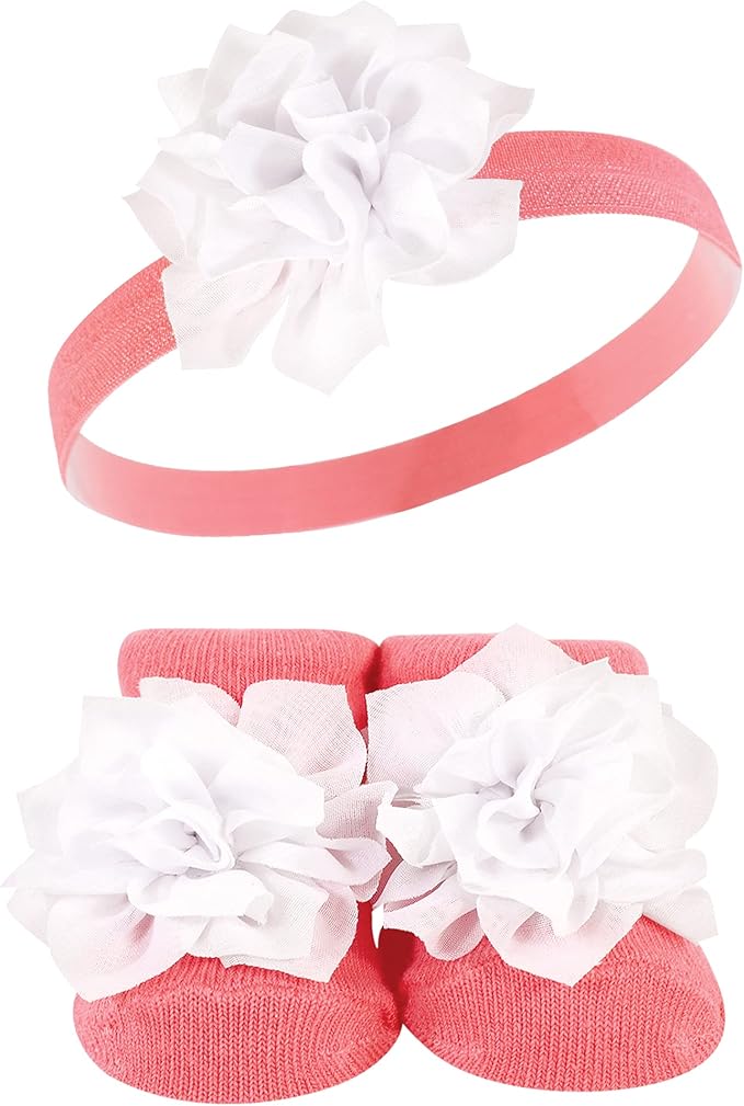 Hudson Baby Girl's Headband and Socks Giftset