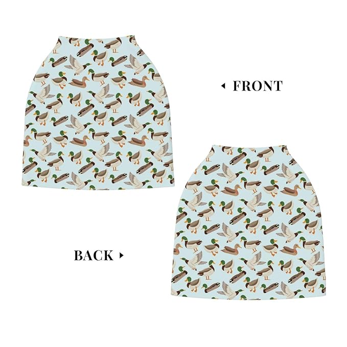 Cute Mallard Duck Baby Stuff Car Seat Covers Baby Multi-Use Car Seat Canopy Carrier Cover, Breathable Breastfeeding Cover Boys & Girls