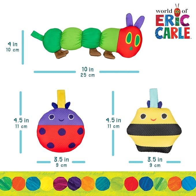 Kids Preferred Eric Carle Toddler Toys The Very Hungry Caterpillar Toy Water Play Set for Bath, Pool, or Beach, Floating Bath Toys for Kids Ages 0 and up