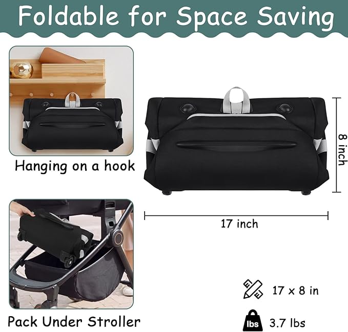 SCTEL Infant Car Seat Travel Bag Backpack for Airplane, Fits Doona Car Seat Stroller and Base, Padded Carseat Cover for Air Travel, Nuna Pipa Car Seat Travel Bag with Wheels