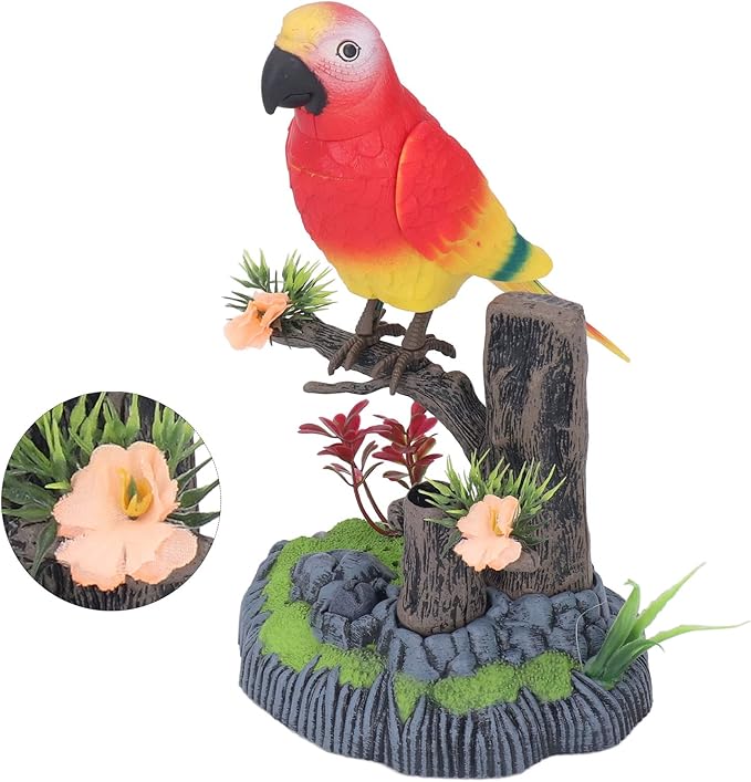 Electric Voice Control Chirping Singing Toy Fluttering Simulation for Children Adults (506G)