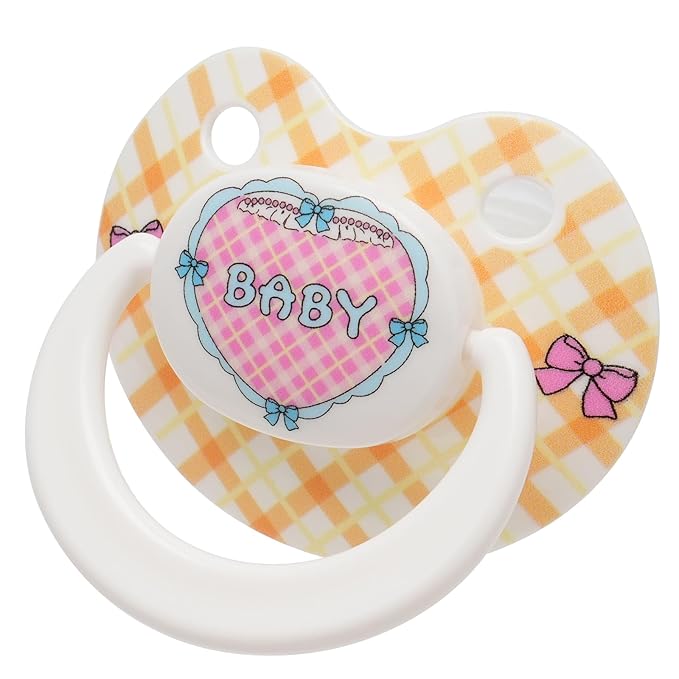 Cute Adult Size Pacifier: Big Shield Paci for Anxiety - Pretty Soft Silicone Nipple for Sleep - Butterfly Bows Large Binky for Autism with Case