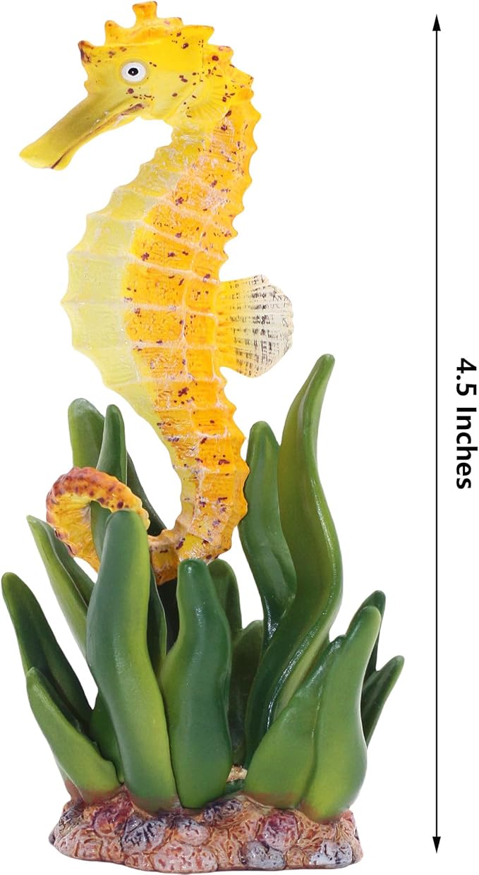 Gemini&Genius Sea Horse Toys for Kids, Marine Animal Seahorse Action Figure, Sea Horse Figurine Toy, Sea Life Figure Educational Gifts, Displays Play Toys, Collection Toys for Kids Animal Lovers