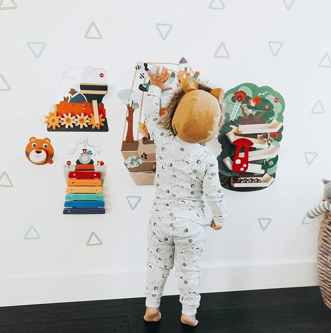 ORIBEL VertiPlay (Wall Toy) Tree Top Adventure, Wooden Toy and Nursery Room Decor | Easy to Install, Just Stick & Play (Tree Top)