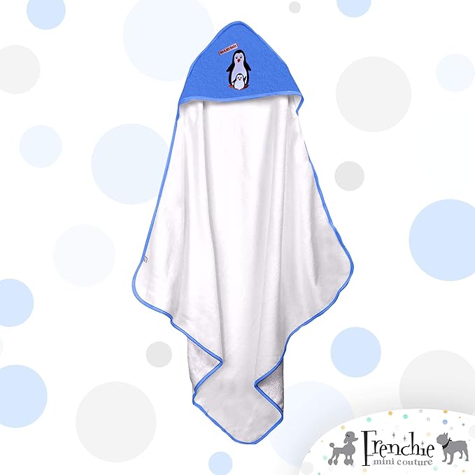 Frenchie Mini Couture, Hooded Bath Towels for Babies, 80% Cotton/20% Polyester, Wild Sea Animal Design Baby Bath Towel Set, Pack of 3