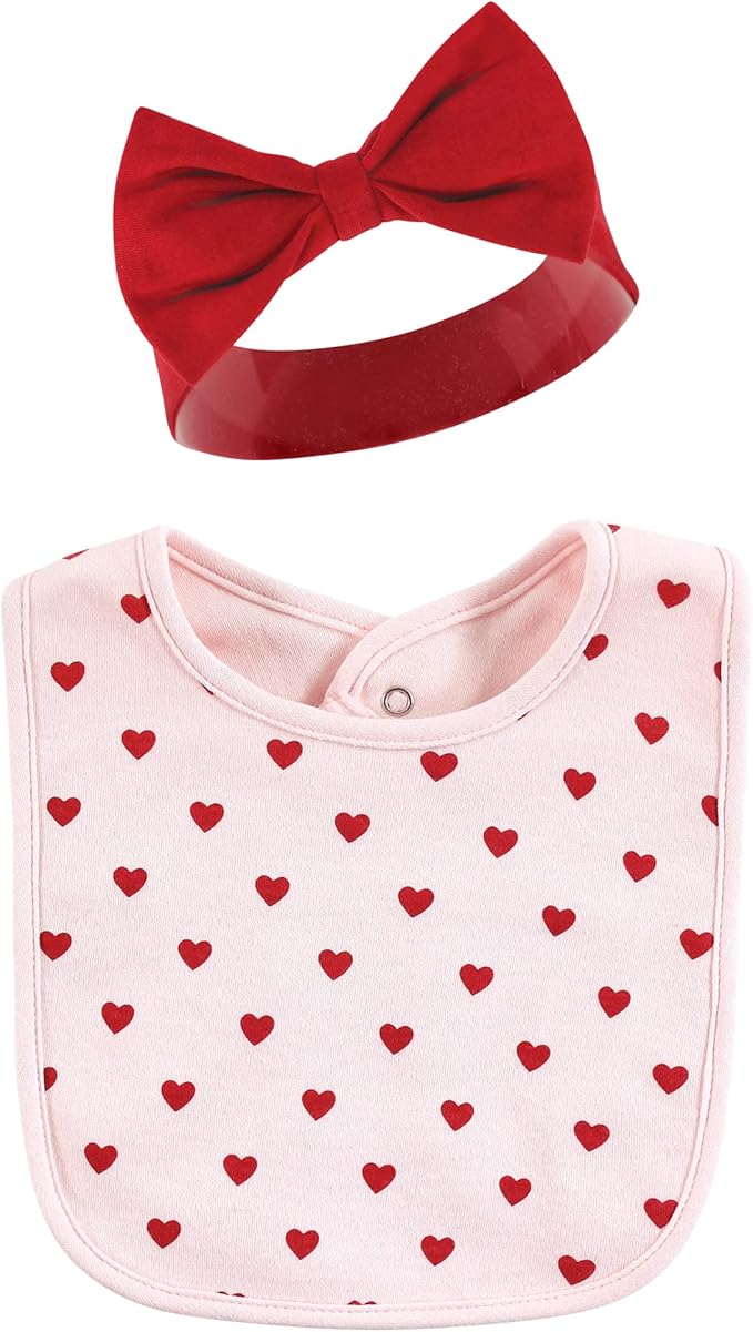Hudson Baby Unisex Baby Cotton Bib and Headband Set