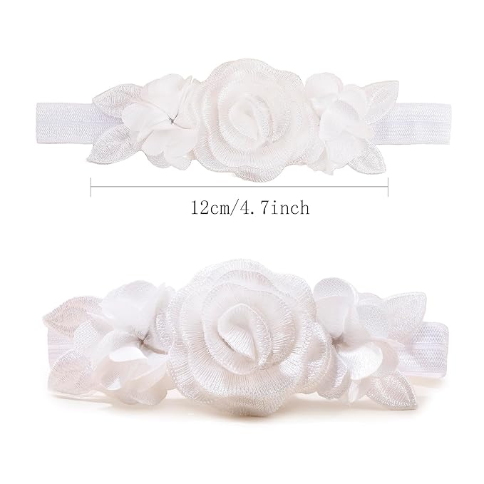 New Model Baby Girl Nylon Headbands Nylon Flower Elastic Hairbands 3pcs Hair Accessories Gift for Newborn Infant Toddlers (BF-XKFD004)