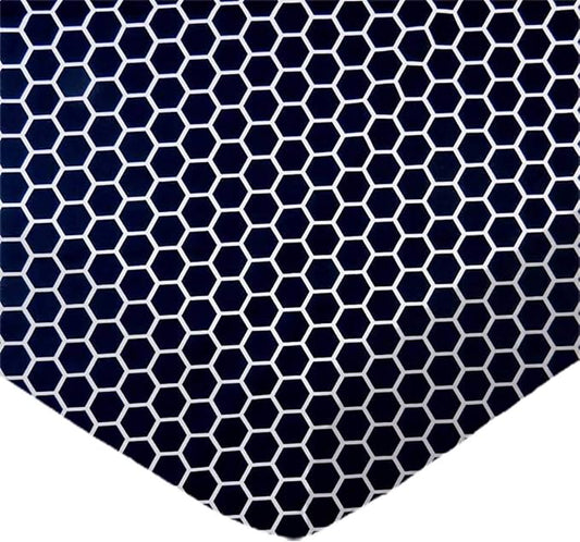 SheetWorld Fitted Pack N Play Playard Sheet 36x36, Fits The Graco Tot Bloc, Delta Children Playard, and All 36 x 36 Mattresses, 100% Cotton Woven, Navy Honeycomb, Made in USA