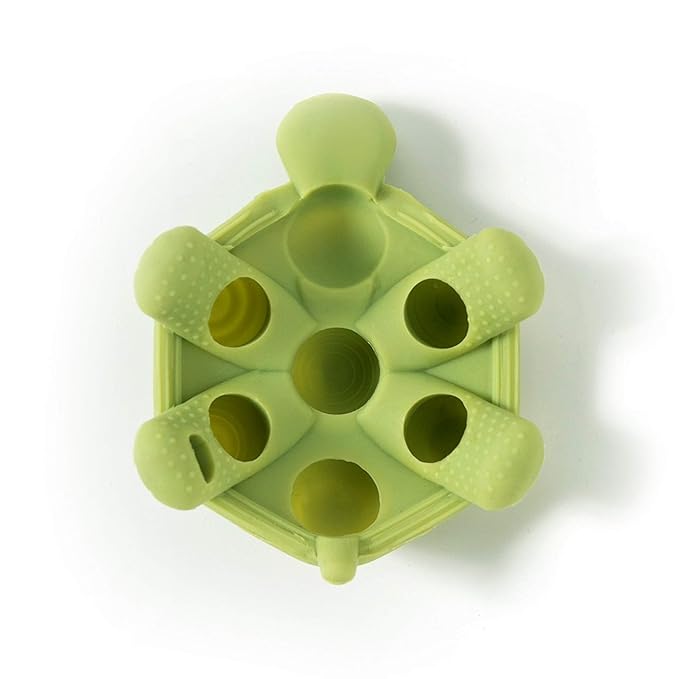 Doddle & Co. The Chew Slow Poke Turtle Teether with Poppable Bubbles | Toddler Teething Fidget Toy for Baby | Enhaces Oral Fit & Easy to Hold & Grab | Helps in Development for Babies | Pack of 1