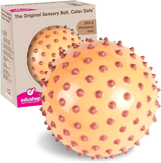 Edushape The Original Sensory Ball for Baby - 7" Baby Ball that Helps Enhance Gross Motor Skills for Kids Aged 6 Months & Up - Vibrant, Colorful and Unique Toddler Ball