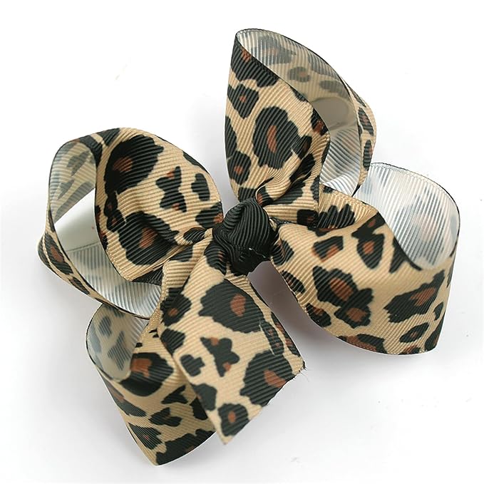 Baby girls leopard print bow hairpin Bow Leopard Hair Bow for women