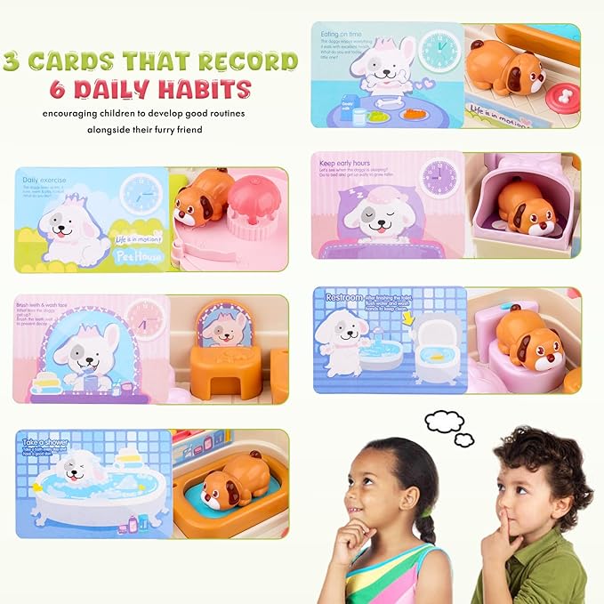 nicknack Interactive Music Toy for Toddlers, Electronic Mini Puppy & Singing Dog House Playset, Fun Pretend Play with Sounds Songs Educational Toy for 3 4 5 6 Year Old Boys Girls, Ideal Birthday