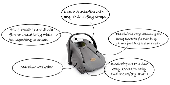 CozyBaby Combo Pack with Mesh Sun and Bug Cover and Lightweight Spring or Summer Cozy Cover with Elasticized Edge, Pink Grapefruit