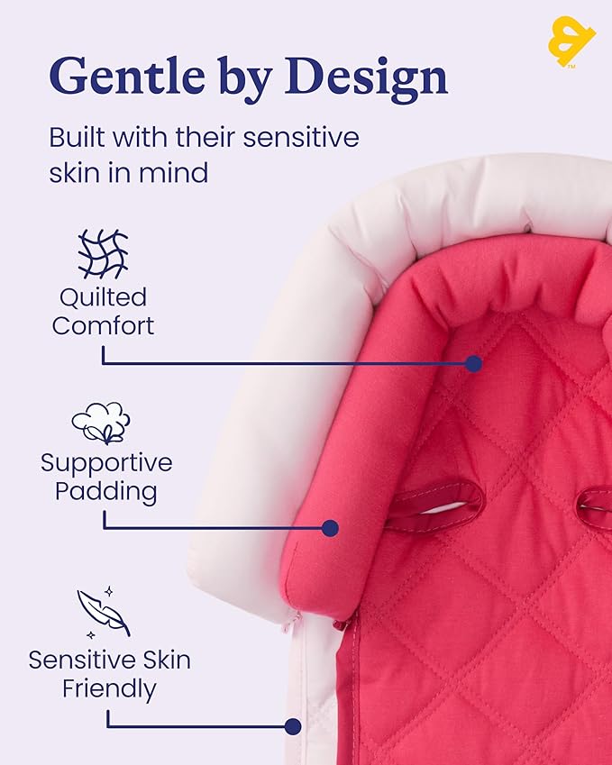 GoldBug Baby & Toddler 2-in-1 Car Seat Head Support - Pink