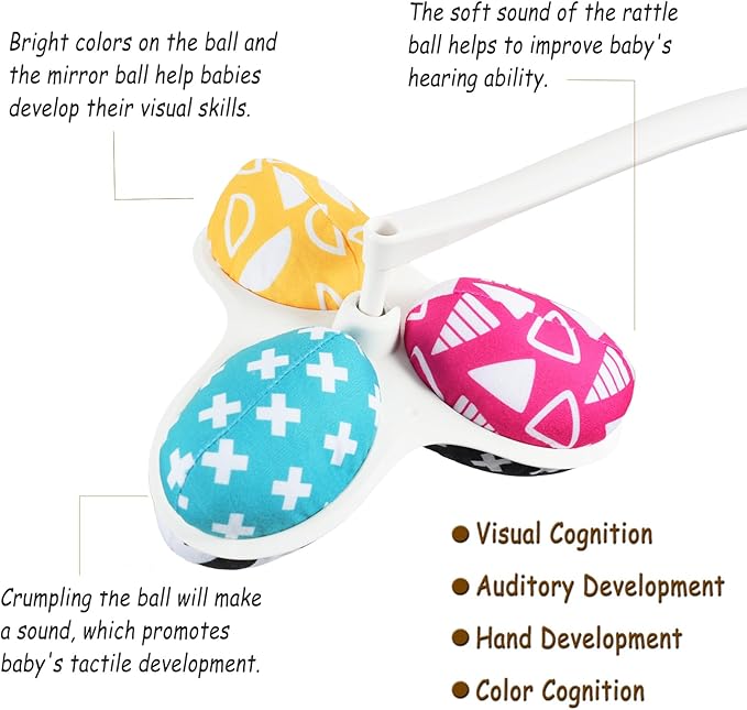 The Replacement Balls (for Mamaroo Swing) Offer More Interaction and Reversible Ball Options to Complement The Multi-Coloured with MamaRoo Cradle in a Set of 3 Balls ﻿