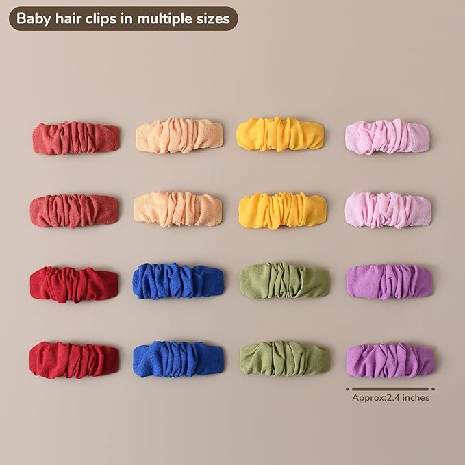 16 PCS Baby Snap Hair Clips 2.4 Inch Toddler Girl Hair Accessories Set and Barrettes for Infants Kids Fine Hair