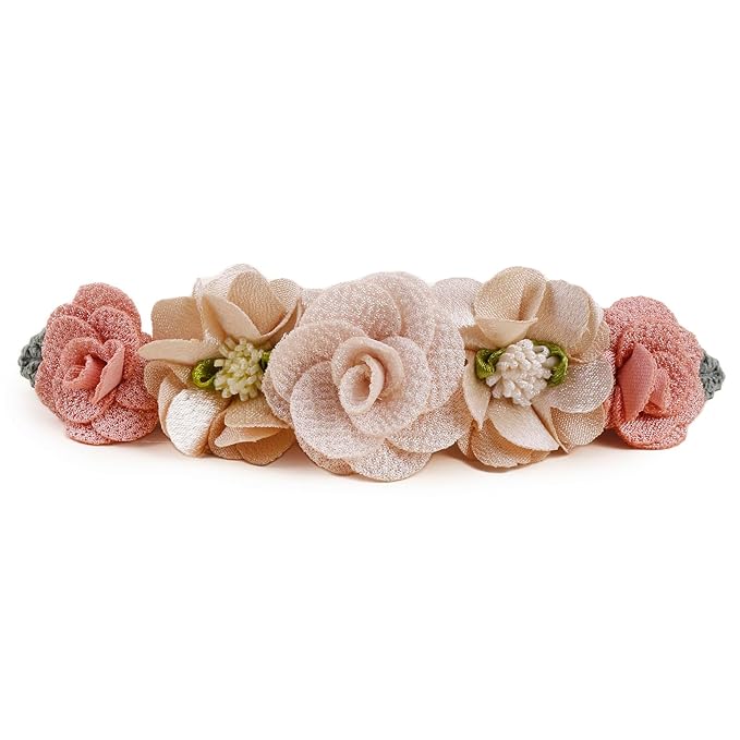 cherrboll Baby Girl Headbands and Socks Set, 3Pcs Soft Floral Hairbands Hair Bows Knit Socks for Newborn Infants Toddlers Photography Props Gifts