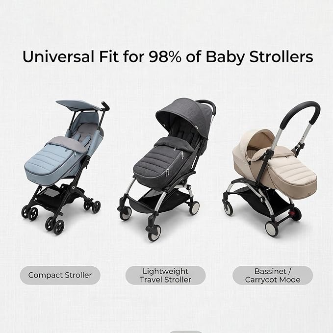 Universal Stroller Footmuff for Baby, Winter Baby Stroller Bunting Bag, Warm Soft Ultra-fine Fleece Stroller Sleeping Bag for Cold Weather, Waterproof & Windproof, Footmuff Blanket Must Have