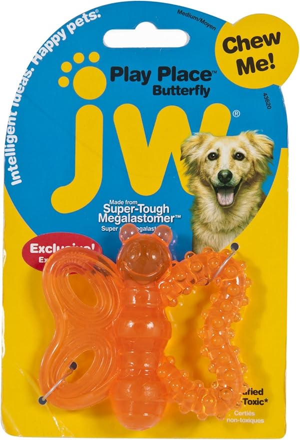 JW Pet Playplace Butterfly Teether, Multicolor