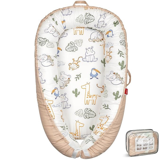 BUTOA Baby Lounger - Breathable & Soft Baby Nest, Portable and Lightweight Tummy Time Lounger for Home and Travel, Ideal Newborn Babies Essentials Baby Shower Gifts