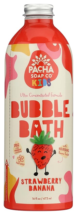 PACHA SOAP Kids Strawberry Banana Bubble Bath, 16 FZ