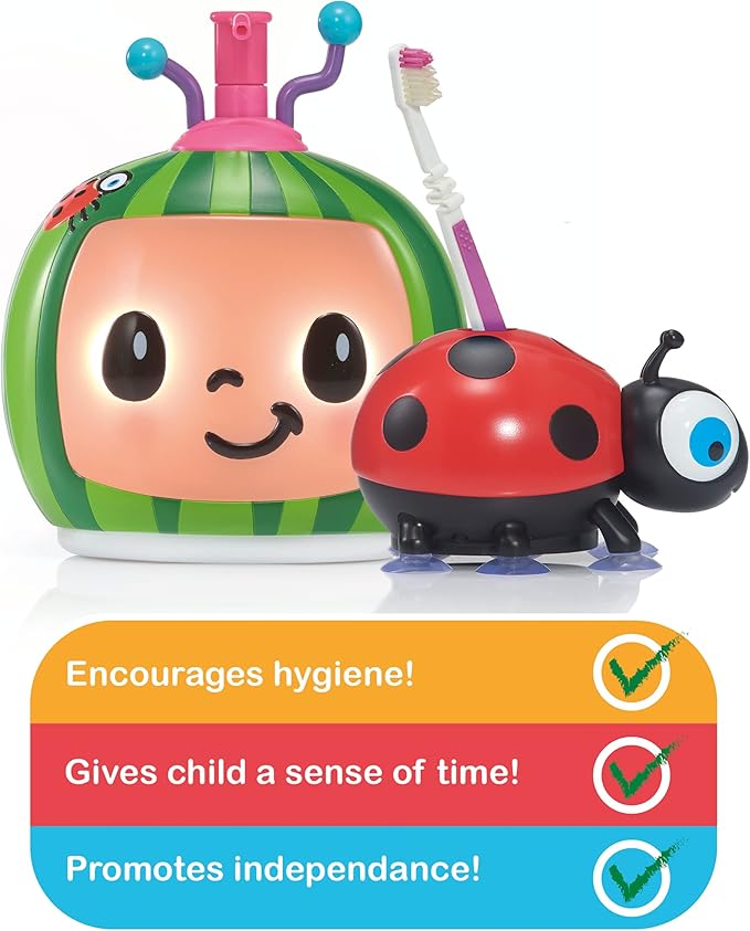 CoComelon Toys Musical Buddies | Singing Soap Dispenser and Singing Toothbrush Holder | Pre- School Learning Toy with Nursery Rhymes |for Toddlers, Girls and Boys | Ages 3+