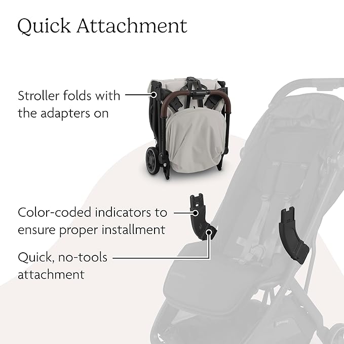 UPPAbaby Travel System, Includes Minu V3 Stroller + Aria Lightweight Car Seat Combo - Adapters, Car Seat, Base + Infant Insert Included – Greyson (Charcoal Mélange)