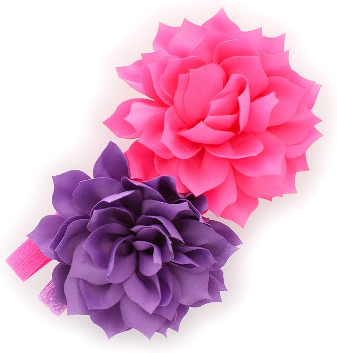 My Lello Petal Flower Headbands Baby - Girls - Toddler Stretchy Elastic Pair