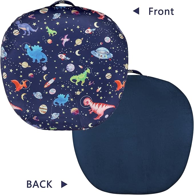 GFU Newborn Lounger Cover Replacement, Soft Baby Lounger Cover 1 Pack, Breathable Infant Removable Slipcover for Boys Girls, Blue Dinosaur Pattern