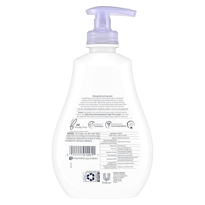 Baby Dove Sensitive Skin Care Baby Wash Rich Moisture For Baby Bath Time Tear-Free & Sensitive Skin Care Baby Wash Calming Moisture For a Calming Bath Wash Hypoallergenic