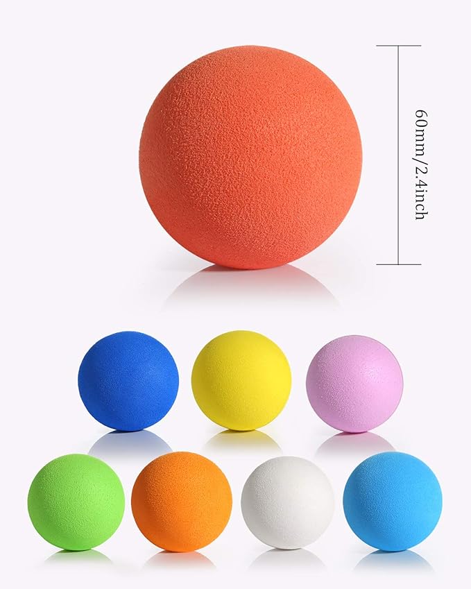 Pllieay 2.4 Inch Soft Foam Balls, Lightweight Mini Indoor Toys Play Balls for Safe Fun, Birthday Party for Boys and Girls