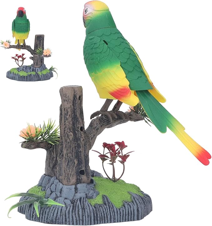 Electric Voice Control Chirping Singing Toy Fluttering Simulation for Children Adults (506H)