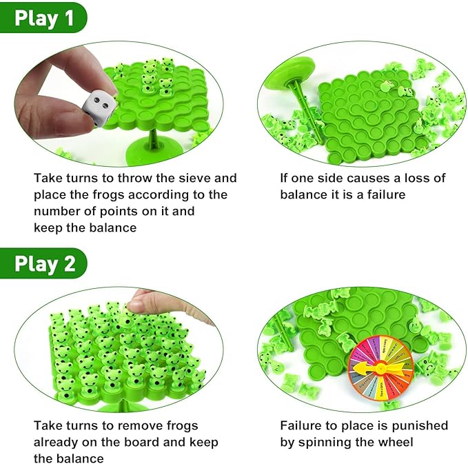 Frog Balance Game, Balance Board Game, Two-Player Balanced Tree Board Game, Montessori Frog Balance Tree Educational Toys, Children Desktop Game Gift for Boys Girls
