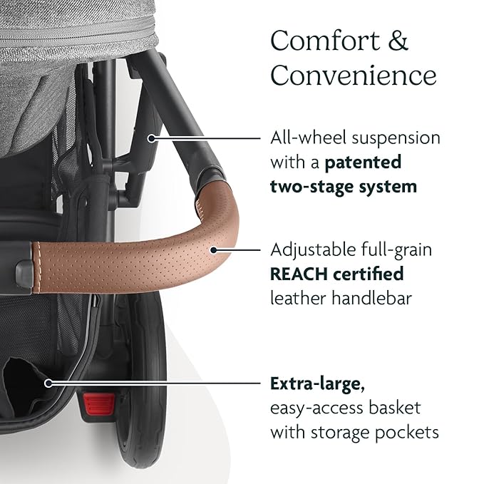 UPPAbaby Travel System, Includes Cruz V2 Stroller + Aria Lightweight Car Seat Combo - Toddler Seat, Rain Shield, Storage Bag, Car Seat, Base + Infant Insert Included - Greyson (Charcoal Mélange)