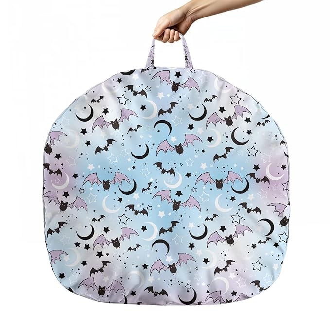 Halloween Bat and Moon Newborn Lounger Cover Removable Soft Comfortable Slipcover for Infant Lounger Pillow Cover Breathable and Washable
