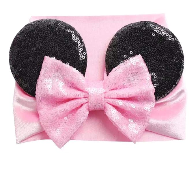 Mouse Ears Headband/Headwrap - Toddler, Baby, Kids upto 4 Years - Party supplies - Light Pink