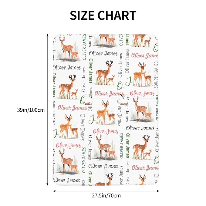 Custom Baby Car Seat Canopy Personalized Car Seat Covers with Name for Baby Boys Girls Customized Deer Nursing Breastfeeding Cover Infant Carseat Canopies Newborn Minky Baby Blanket