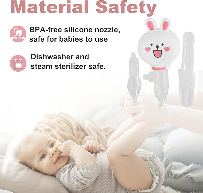Deepdeem Silicone Nasal Aspirator for Babies and Adults - Reusable Suction Ball for Easy Cleaning and Long-Lasting Twisting Squeeze removes Mucus and Earwax