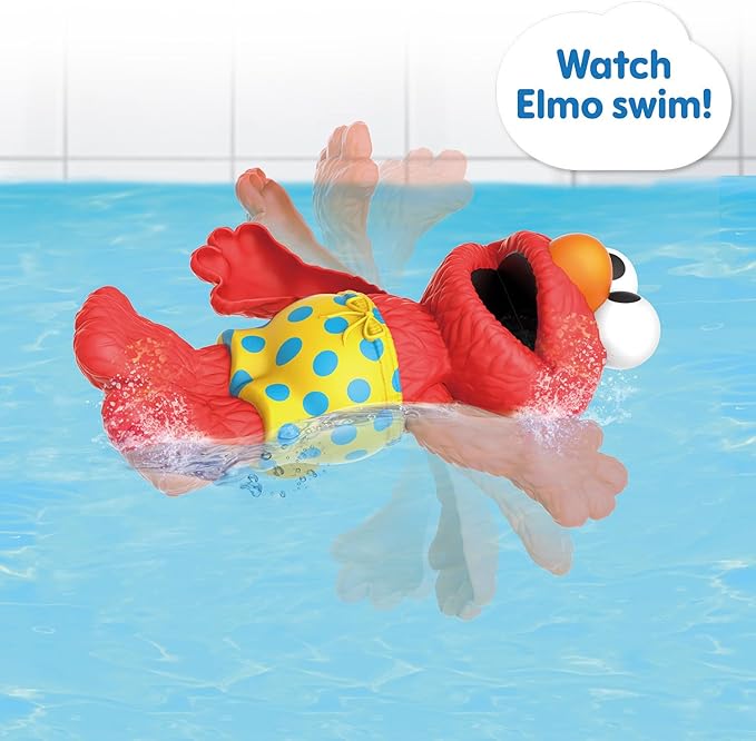 Sesame Street Swim and Splash 7-inch Elmo Wind Up Bath and Pool Toy, Kids Toys for Ages 2 Up by Just Play