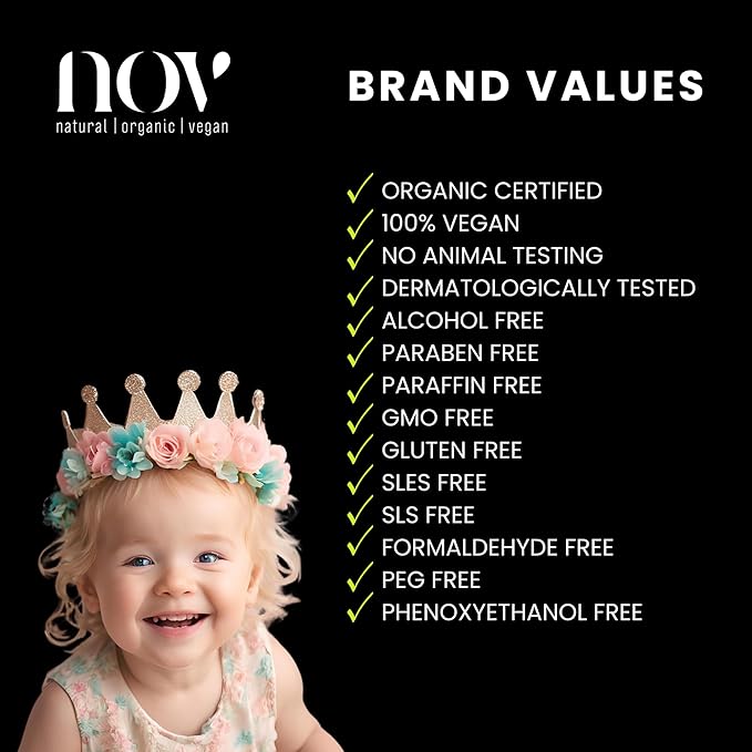 NOV Baby Nourishing Hydra Lotion - Baby Lotion for Newborn to Calm Itchiness and Redness - Newborn Essentials Shea Butter for Sensitive Skin - 8.45 oz
