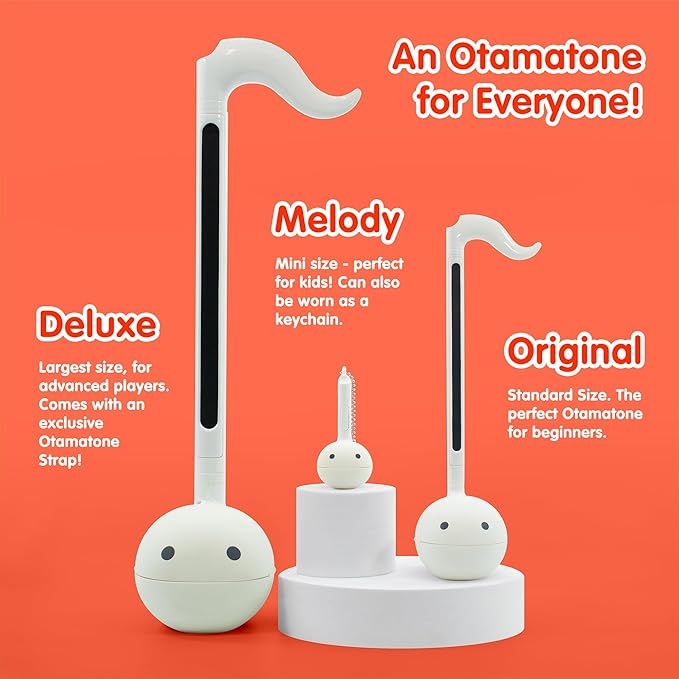 Otamatone Melody Series Japanese Electronic [Mini Size] Musical Toy [11 Pre-Programmed Songs] Portable Synthesizer from Japan by Maywa Denki [English Instruction], Red