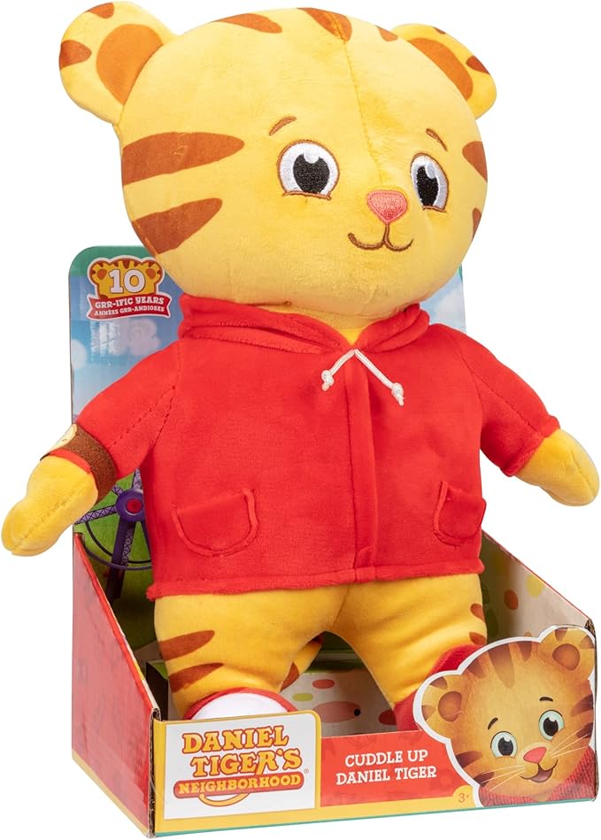 Daniel Tiger's Neighborhood Cuddle Up Daniel Tiger Plush Toy Super Soft Kids Character Stuffed Plush Toy - Polyester Microfiber - for Boy and Girls, 12 Inches Tall!