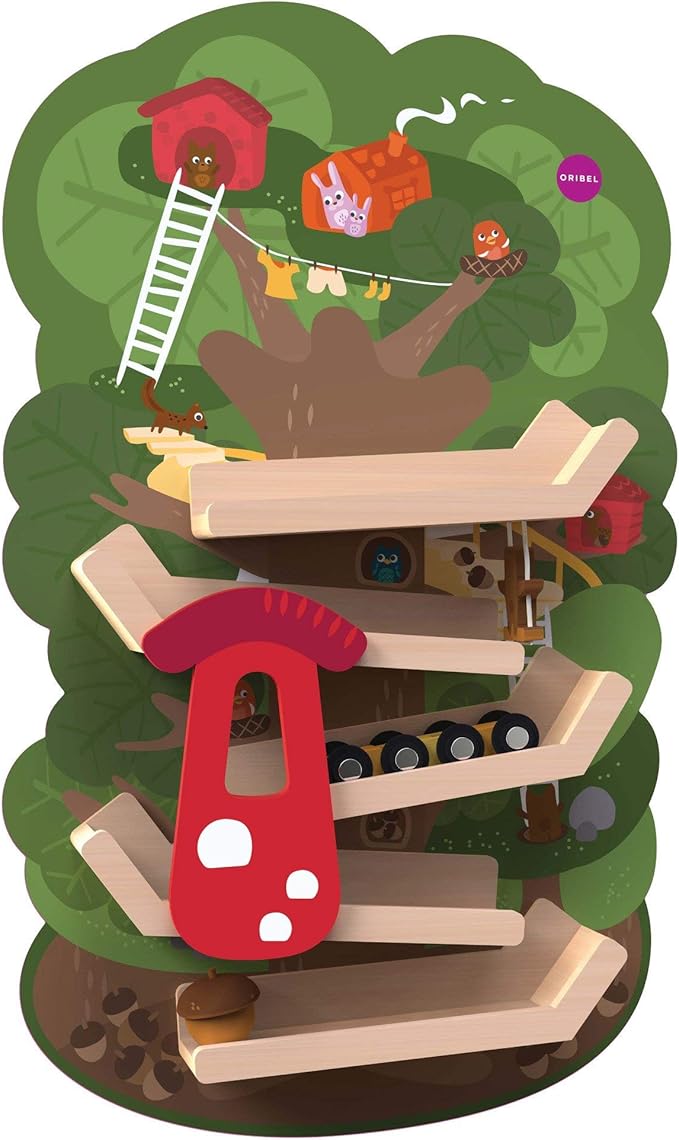 ORIBEL VertiPlay (Wall Toy) Tree Top Adventure, Wooden Toy and Nursery Room Decor | Easy to Install, Just Stick & Play (Tree Top)