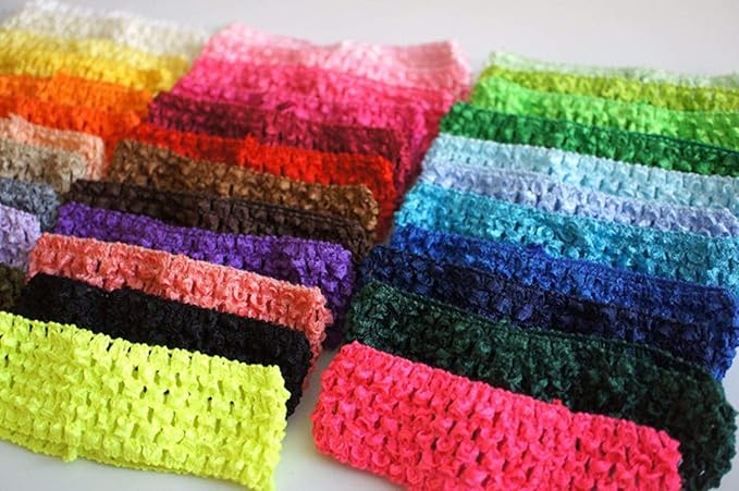 YYCRAFT Elastic Crochet Headbands for Newborn Infant Toddler Baby Girls Skinny Hair Bands Accessories