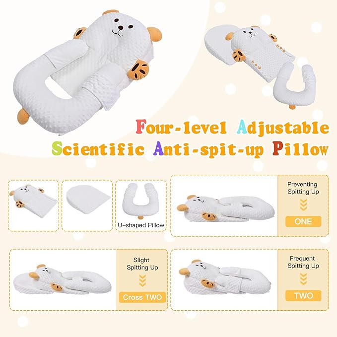 2026 Baby Lounger for Newborn, Baby Lounger for Home and Travel, DIY Breathable Soft Cotton Infant Lounger, Newborn Babies Essentials Gifts