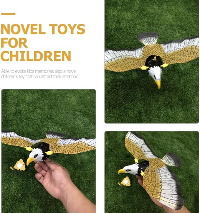 Milisten 2pcs Electric Flying Bird Toys Adorable Boy Girl Playthings with Fun Music Safe Material Boy Girl to Stimulate Imagination and Curiosity