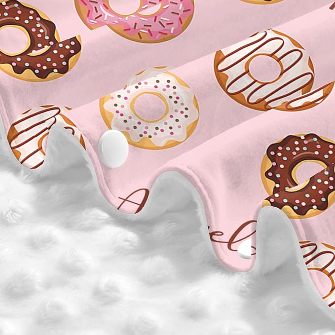Personalized Baby Car Seat Canopy for Babies with Name, Custom Doughnut Stroller Car Seat Covers for Girls, Minky Nursing Carseat Cover for Breastfeeding, Car Seat Canopies for Newborn