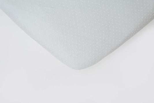 SheetWorld Baby Fitted Bassinet Sheet Fits Nuna Mixx 12 x 29 inches, 100% Cotton Jersey Hypoallergenic Sheet, Unisex Boy Girl, White Swiss Dot, Made in USA